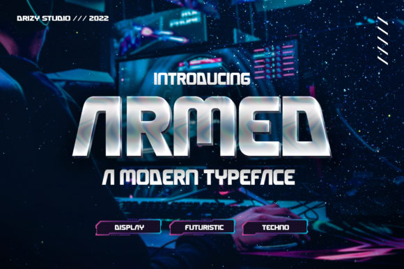 Armed Futuristic Font for Handmade Creators