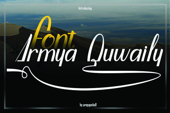 Armya Quwaily: A Distinct Script Font for Editorial Design