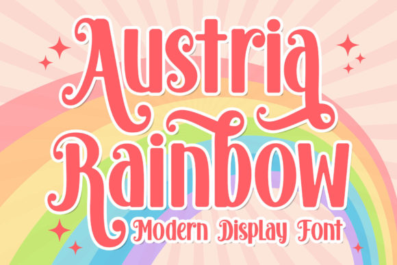 Austria Rainbow Display Font for Elegant Handmade Design