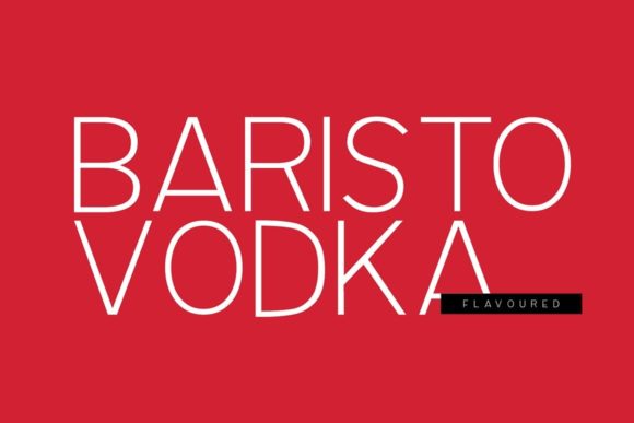 Baristo Vodka: A Clean Display Font for Elegant Branding