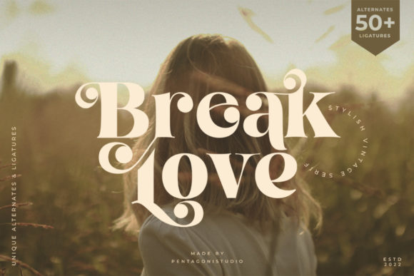 Break Love Display Font for Bold Campaign Headlines