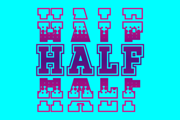 Half Display Font for Editorial Design