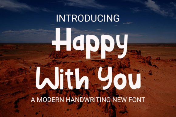 Happy with You Font: A Casual Display Typeface for Warm Editorial Moments
