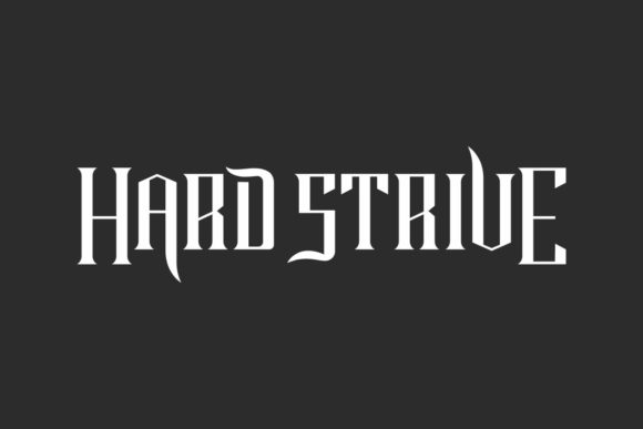 Hard Strive: A Bold Gothic Display Font for Memorable Branding