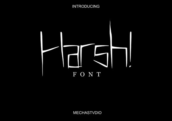 Harsh: A Squared Lettered Display Font for Scroll-Stopping Brand Content