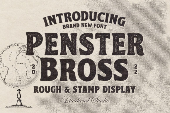 Penster Bross: A Bold Vintage Display Font for Editorial Identity