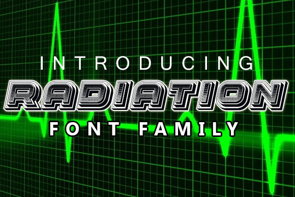 Radiation Display Font for Bold Craft Projects