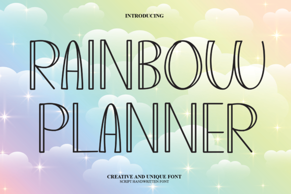Rainbow Planner: A Sweet Handwritten Display Font Worth Downloading