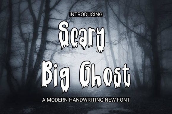 Scary Big Ghost Font for Halloween Design