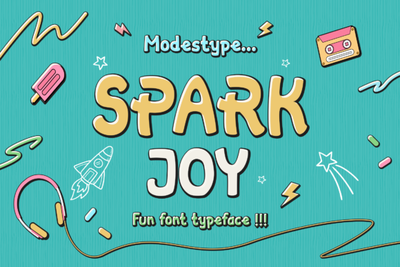 Spark Joy Font: A Chunky, Playful Display Typeface for Scroll-Stopping Content