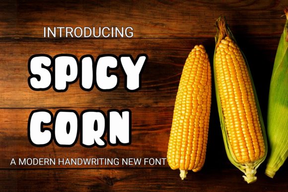 Spicy Corn Display Font for Handmade Creators