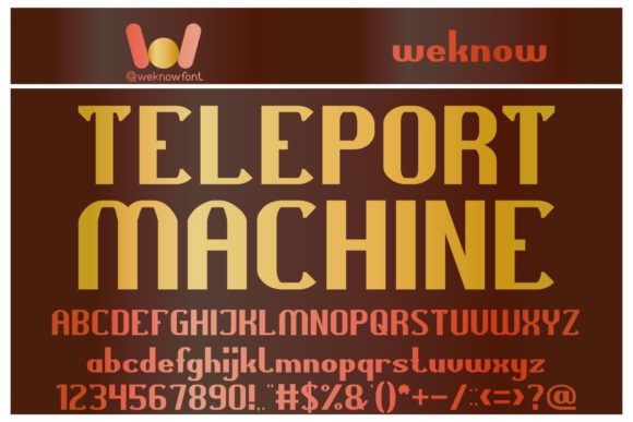 Teleport Machine Display Font for Handmade Brands