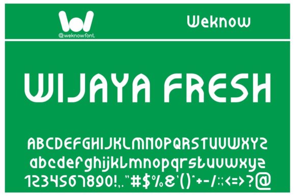 Wijaya Fresh: A Cool, Casual Display Font for Real Branding